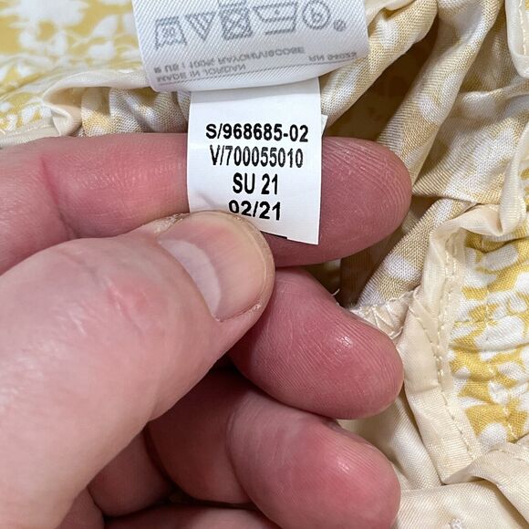 Banana Republic Shorts Womens Medium Yellow Skort Machine Wash Drawstring Floral - Picture 5 of 10